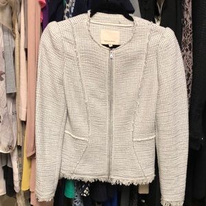 Rebecca Taylor classy gray white cardigan 4
